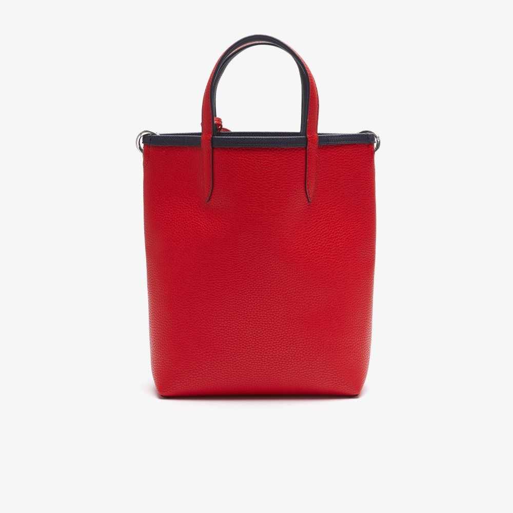 Lacoste Anna Reversible Coated Canvas Tote Bag Marine 166 Rouge 240 | EAR-396478