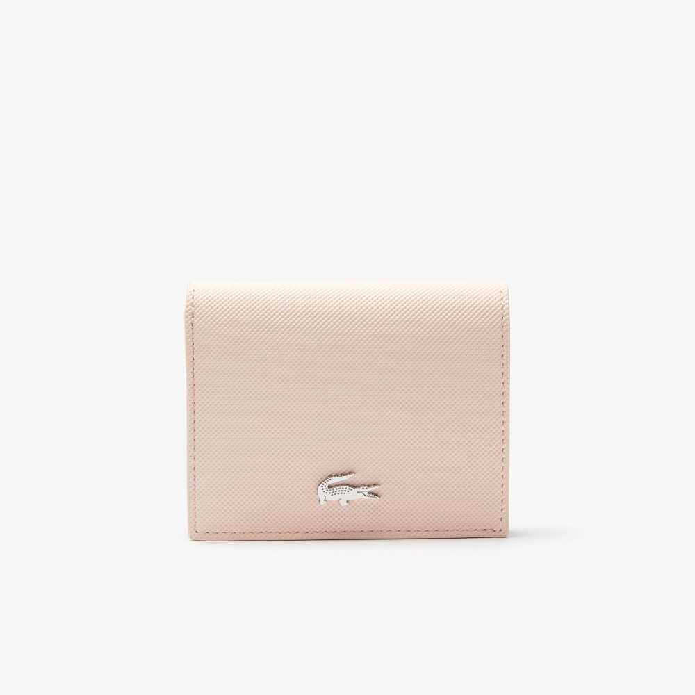 Lacoste Anna Small Snap Folding Wallet Chair Amande | NVI-652178