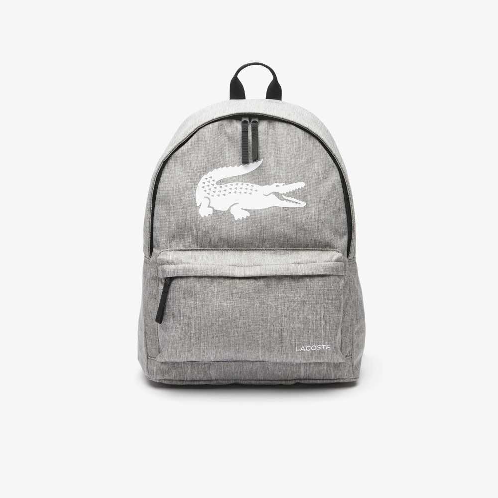 Lacoste Backpack with Laptop Pocket Gris Chine | PTZ-657204