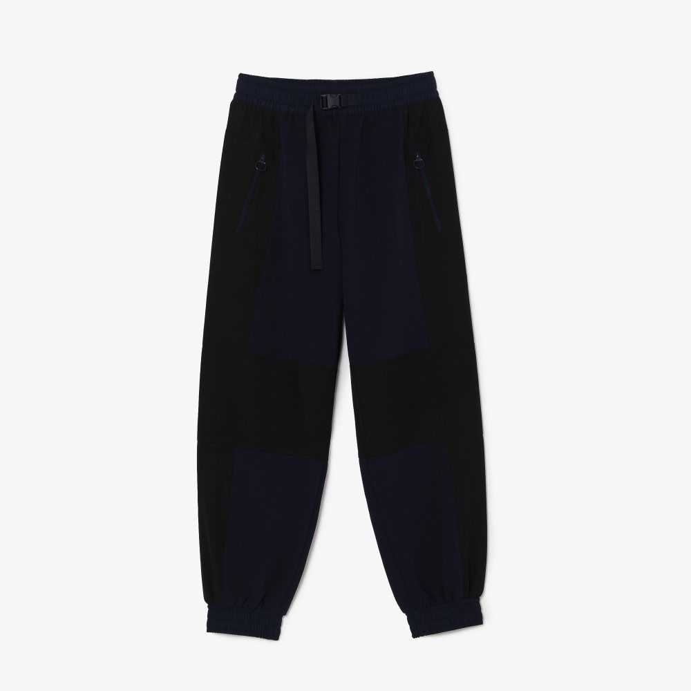 Lacoste Badge Colorblock Trackpants Navy Blue / Black | WTE-985706