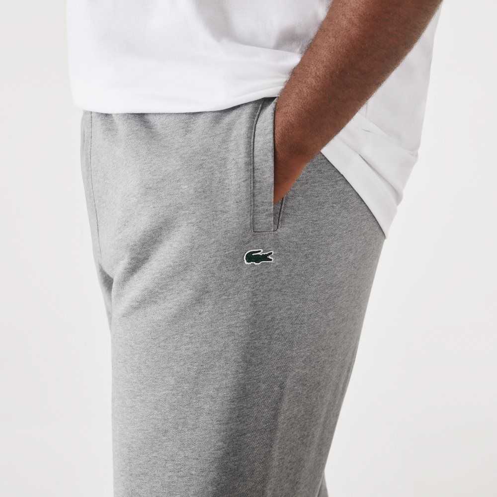 Lacoste Big Fit Cotton Fleece Trackpants Grey Chine | MWB-819345