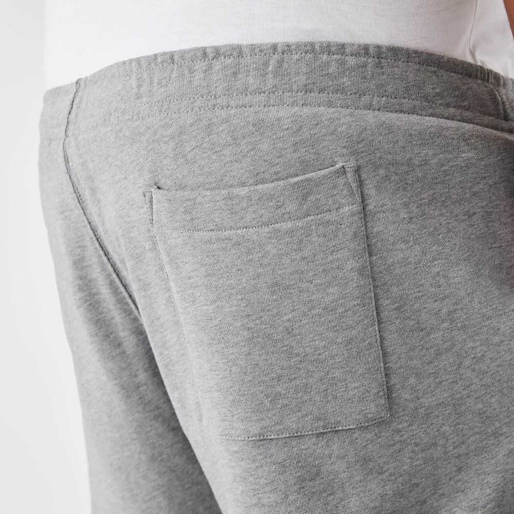 Lacoste Big Fit Cotton Fleece Trackpants Grey Chine | MWB-819345