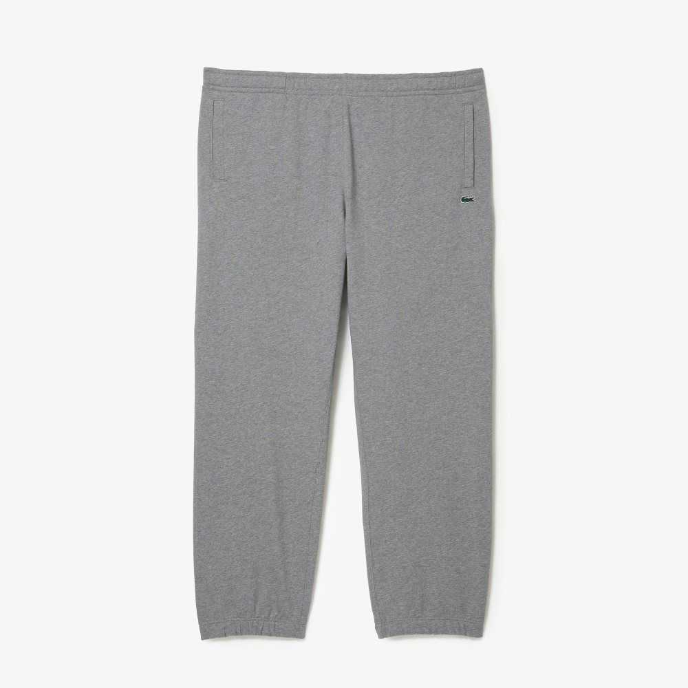 Lacoste Big Fit Cotton Fleece Trackpants Grey Chine | MWB-819345