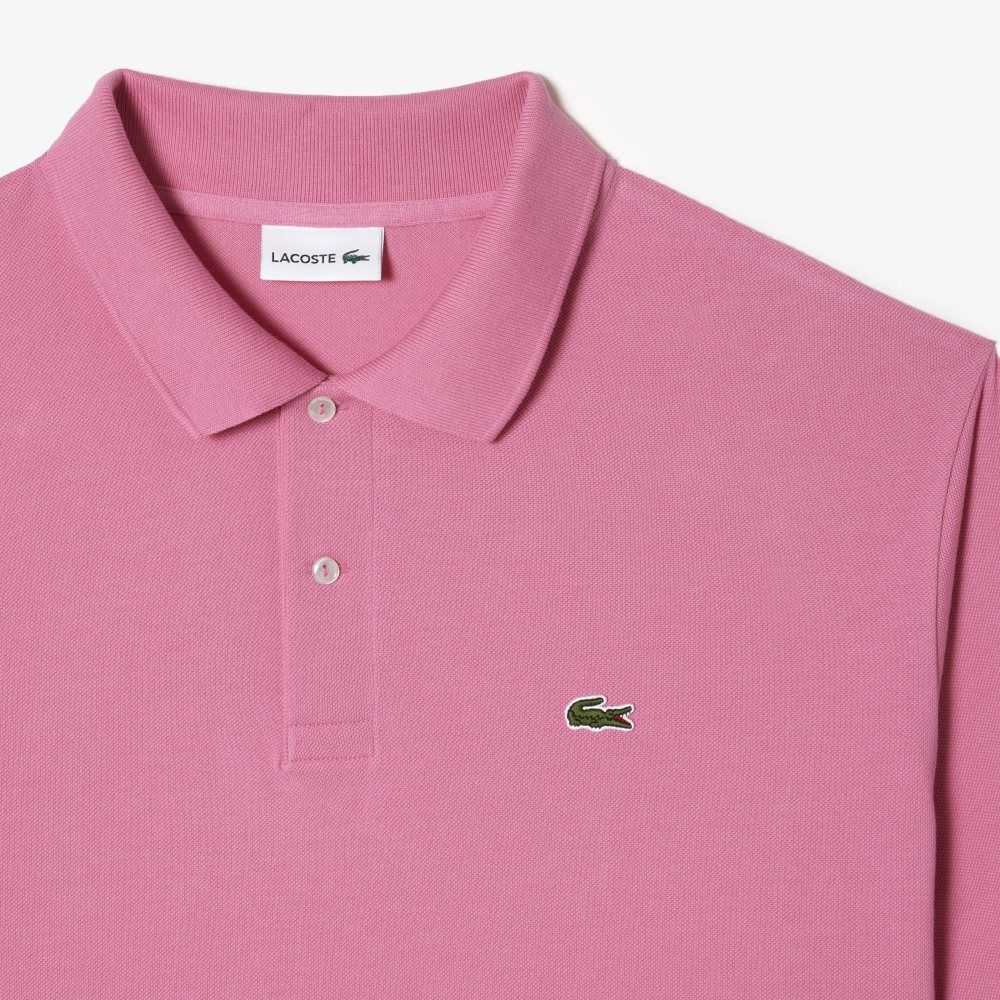 Lacoste Big Fit Cotton Petit Pique Polo Pink | CDN-461093