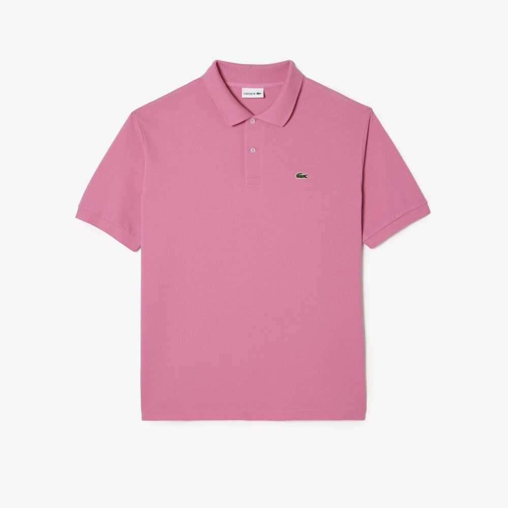 Lacoste Big Fit Cotton Petit Pique Polo Pink | CDN-461093