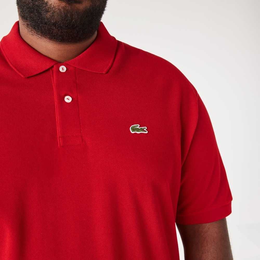 Lacoste Big Fit Cotton Petit Pique Polo Red | ITZ-273194