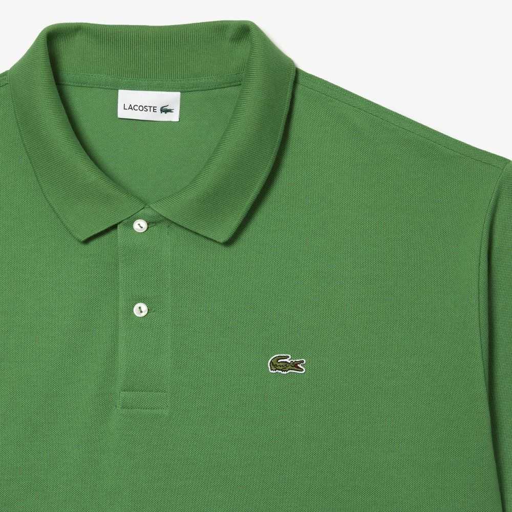 Lacoste Big Fit Cotton Petit Pique Polo Green | NQG-078192