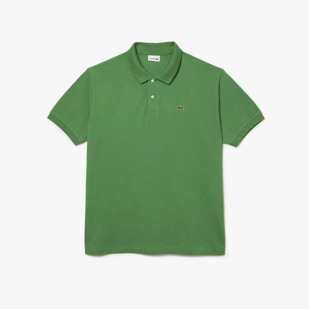 Lacoste Big Fit Cotton Petit Pique Polo Green | NQG-078192