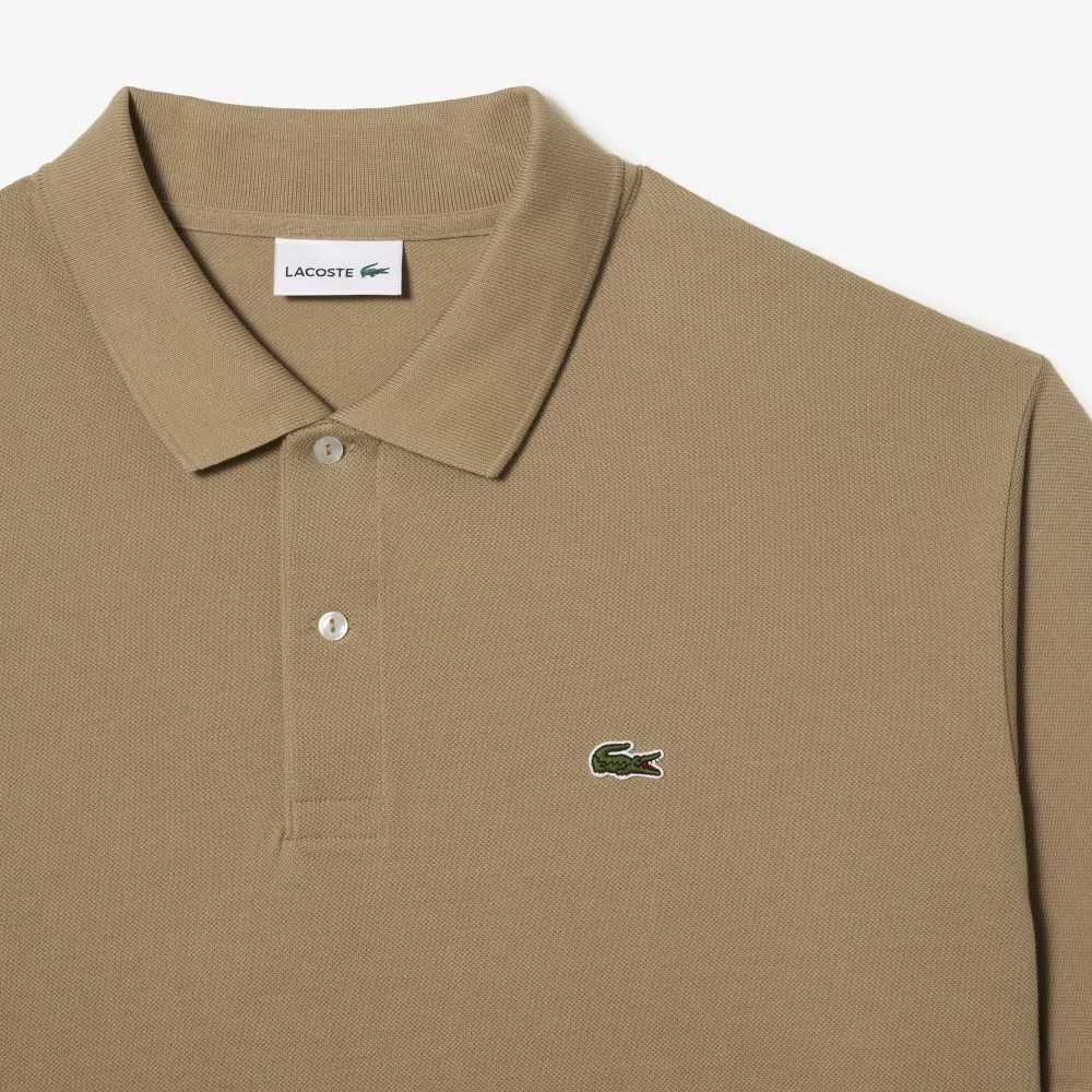 Lacoste Big Fit Cotton Petit Pique Polo Beige | NTZ-625370