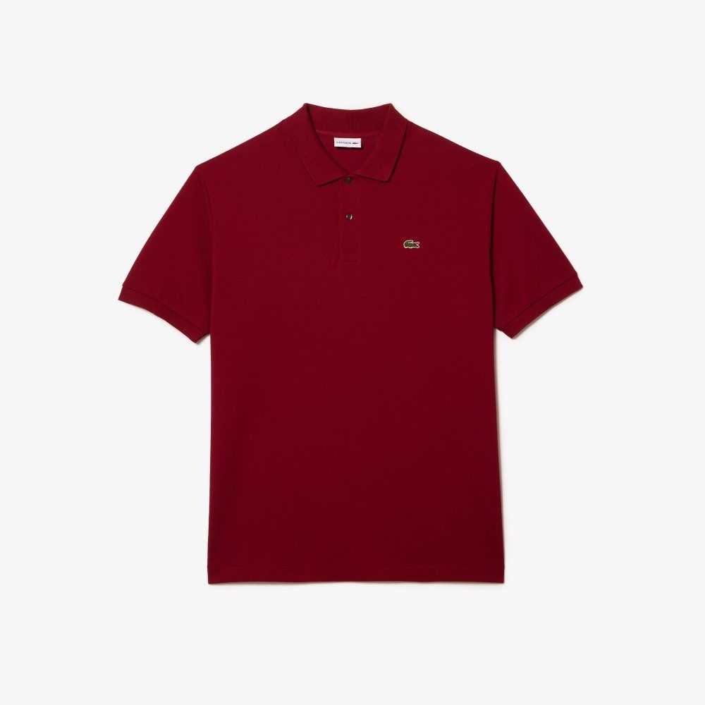 Lacoste Big Fit Cotton Petit Pique Polo Bordeaux | QTX-937046