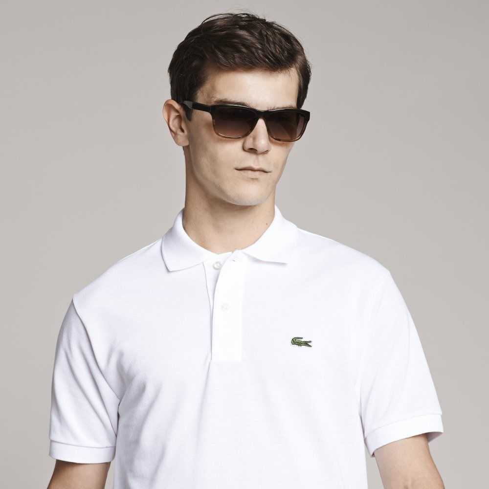 Lacoste Big Fit Cotton Petit Pique Polo White | UEA-281046