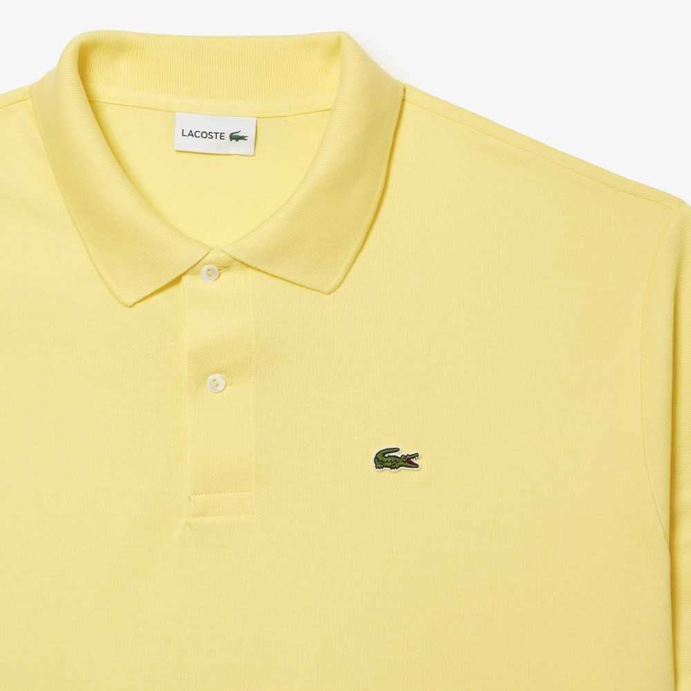 Lacoste Big Fit Cotton Petit Pique Polo Yellow | UKM-015462