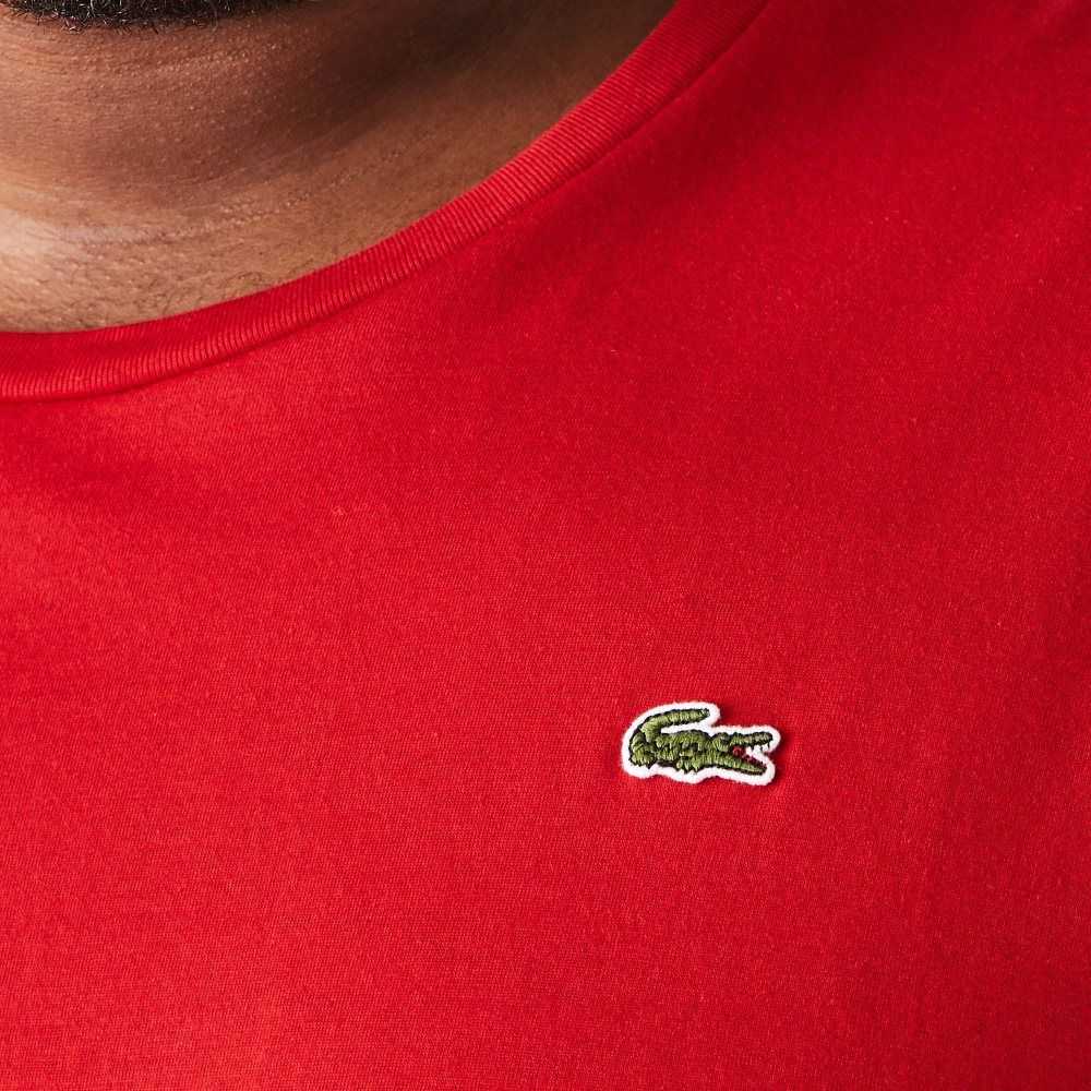 Lacoste Big Fit Crew Neck Cotton Jersey T-Shirt Red | JTV-203769