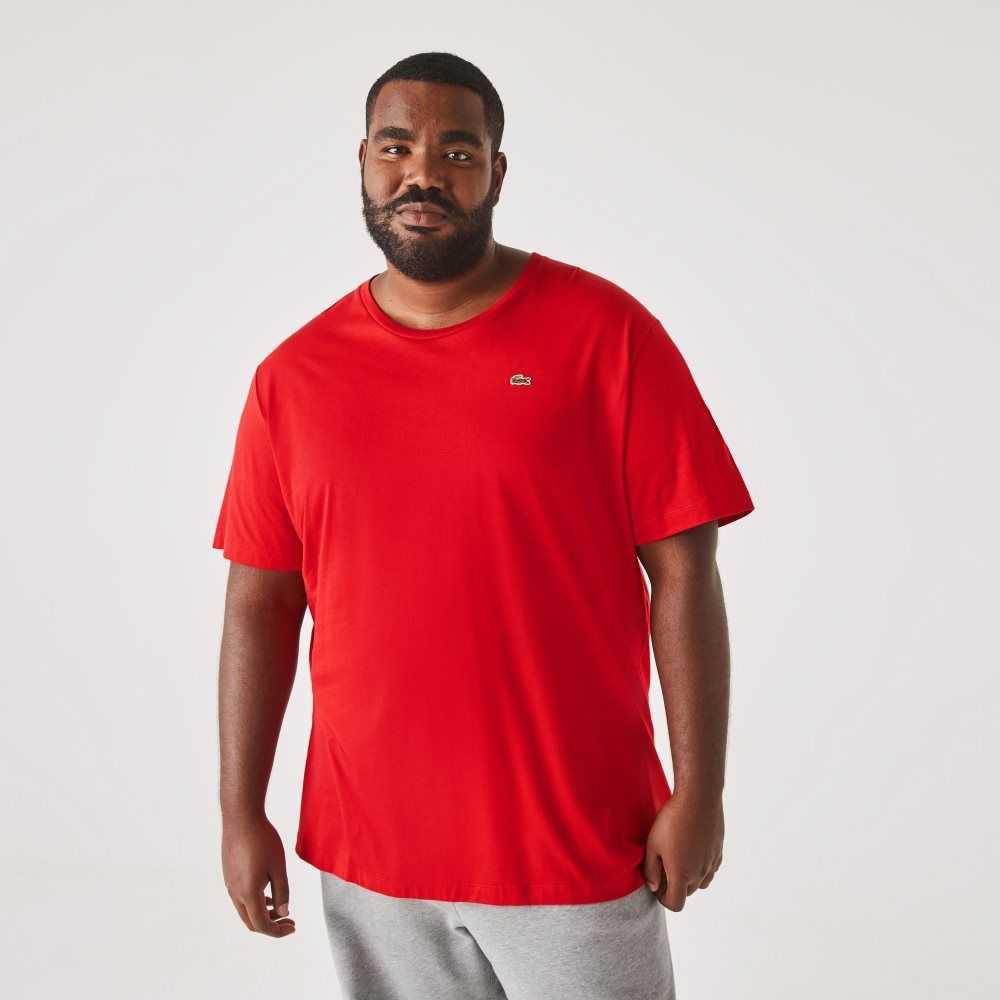 Lacoste Big Fit Crew Neck Cotton Jersey T-Shirt Red | JTV-203769