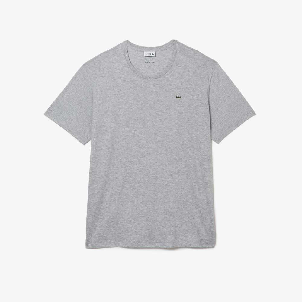 Lacoste Big Fit Crew Neck Cotton Jersey T-Shirt Grey Chine | YUW-234975