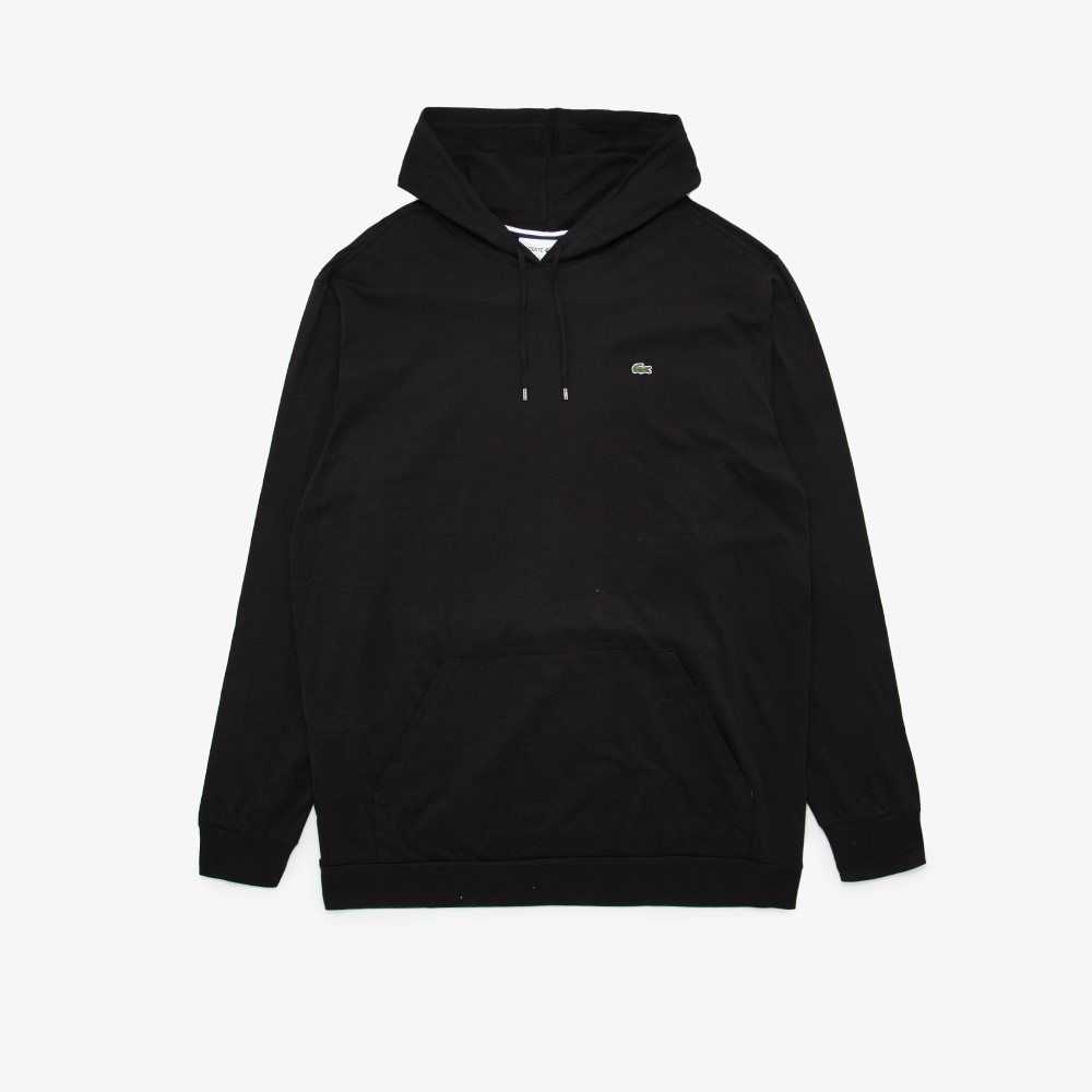 Lacoste Big Fit Hooded T-Shirt Black | LPI-162789