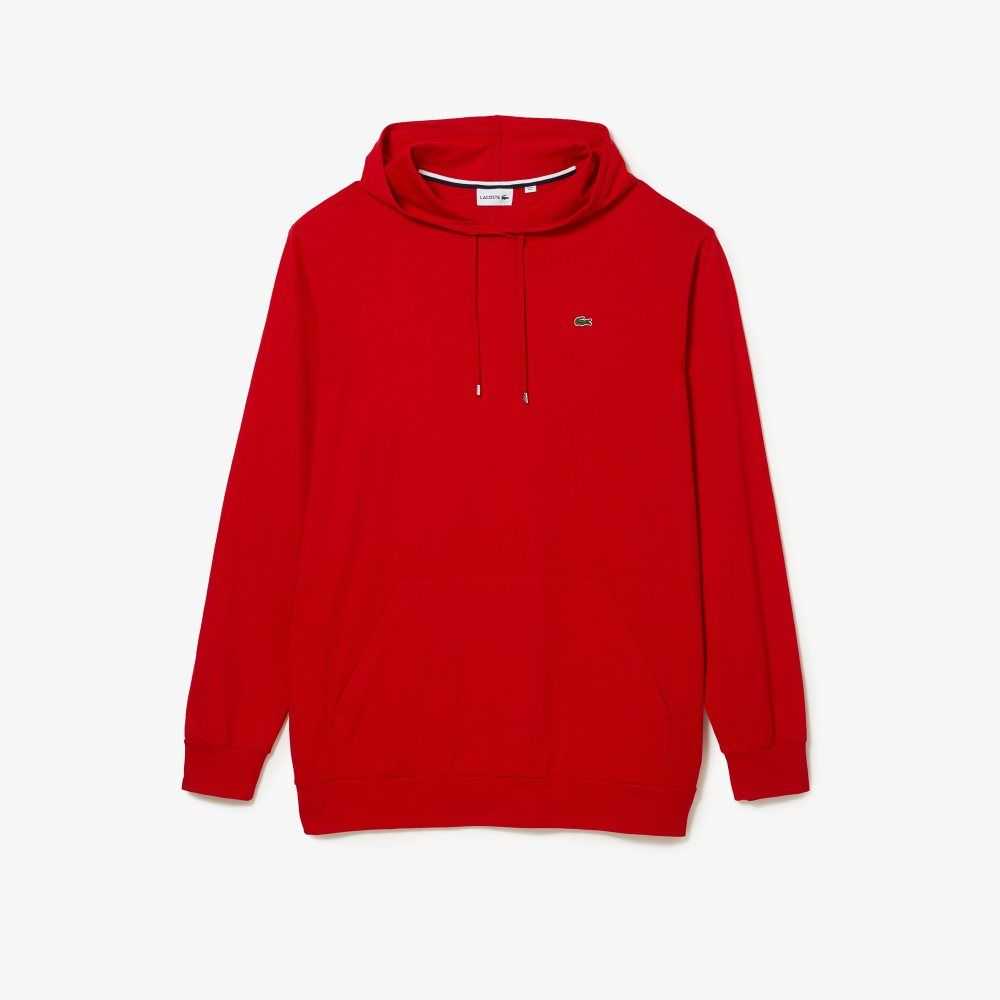 Lacoste Big Fit Hooded T-Shirt Red | IDR-724318