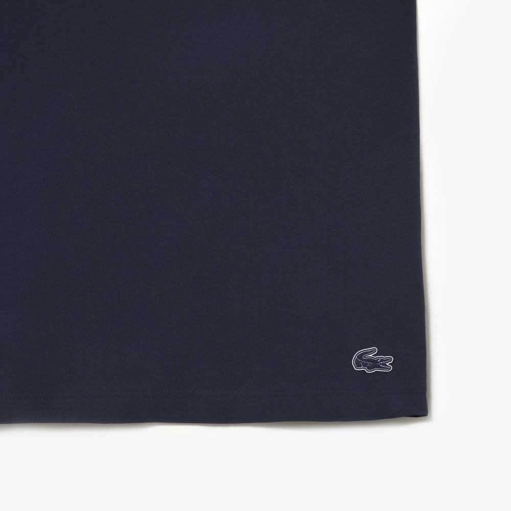 Lacoste Big Fit Pique T-Shirt Blue | AIQ-562741