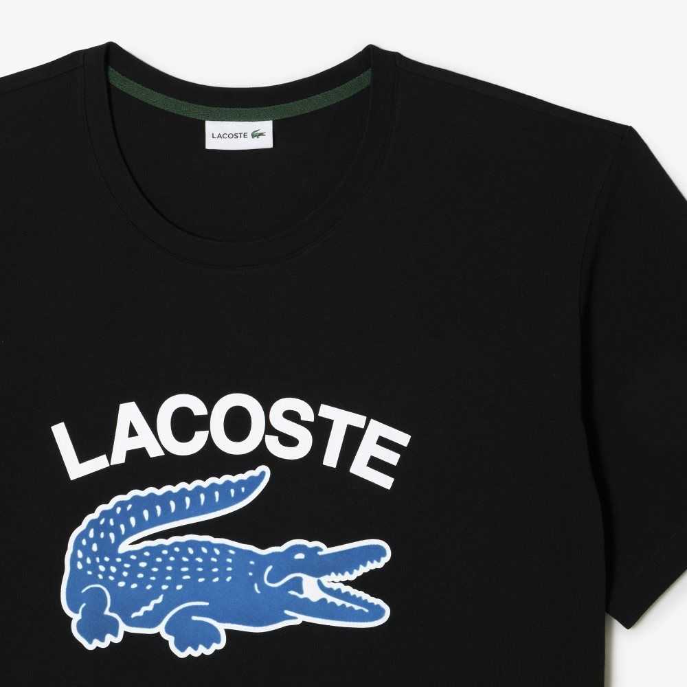 Lacoste Big Fit XXL Logo T-Shirt Black | YWN-452018