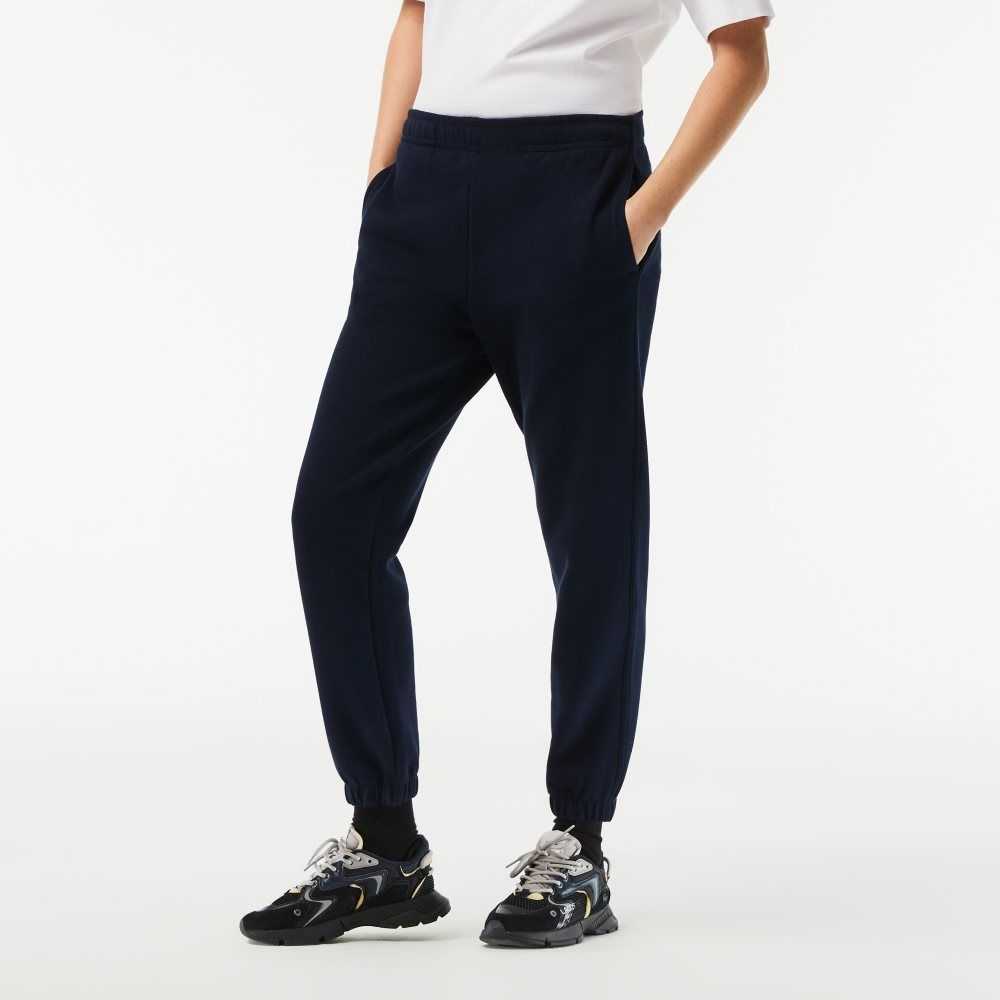 Lacoste Blended Cotton Joggers Navy Blue | QPG-458137