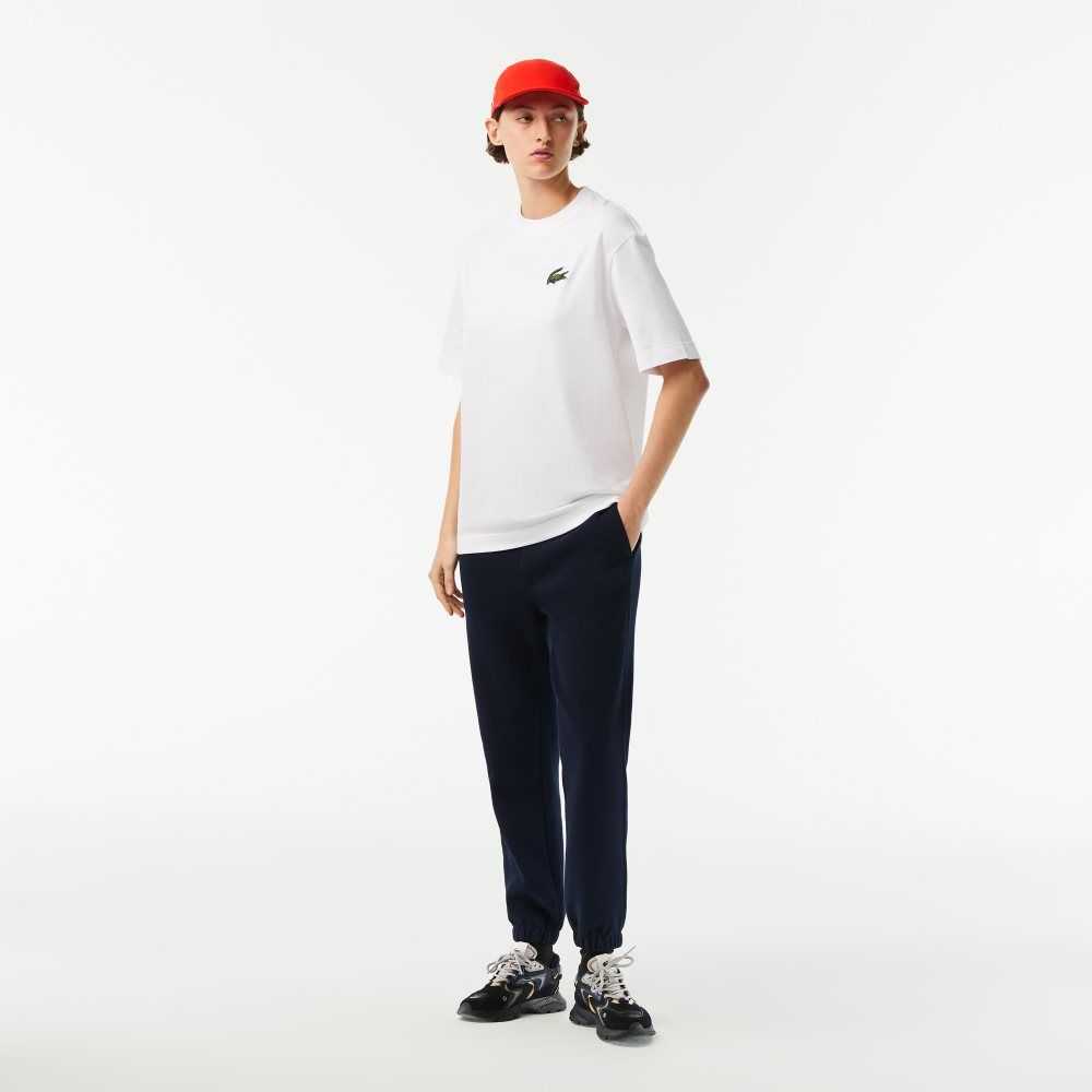 Lacoste Blended Cotton Joggers Navy Blue | QPG-458137