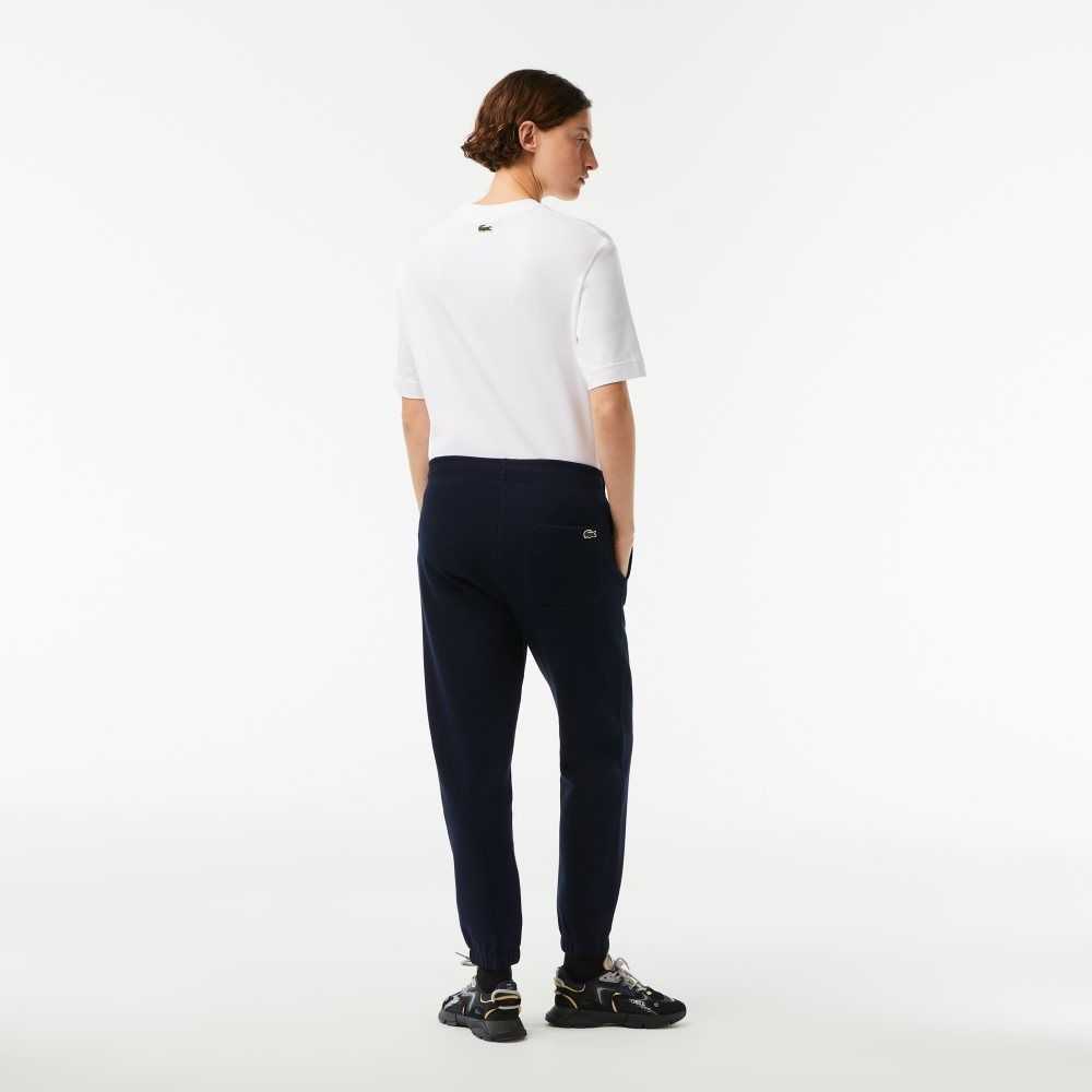 Lacoste Blended Cotton Joggers Navy Blue | QPG-458137