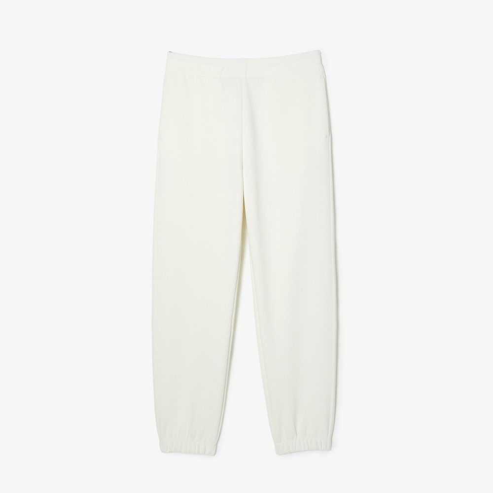 Lacoste Blended Cotton Joggers White | PUE-724819