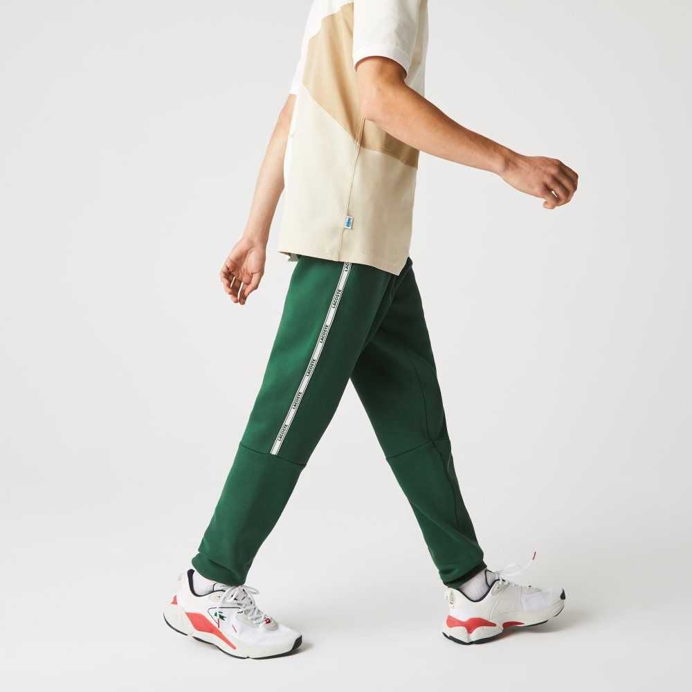 Lacoste Branded Bands Skinny Fleece Jogging Pants Green | ASH-327461