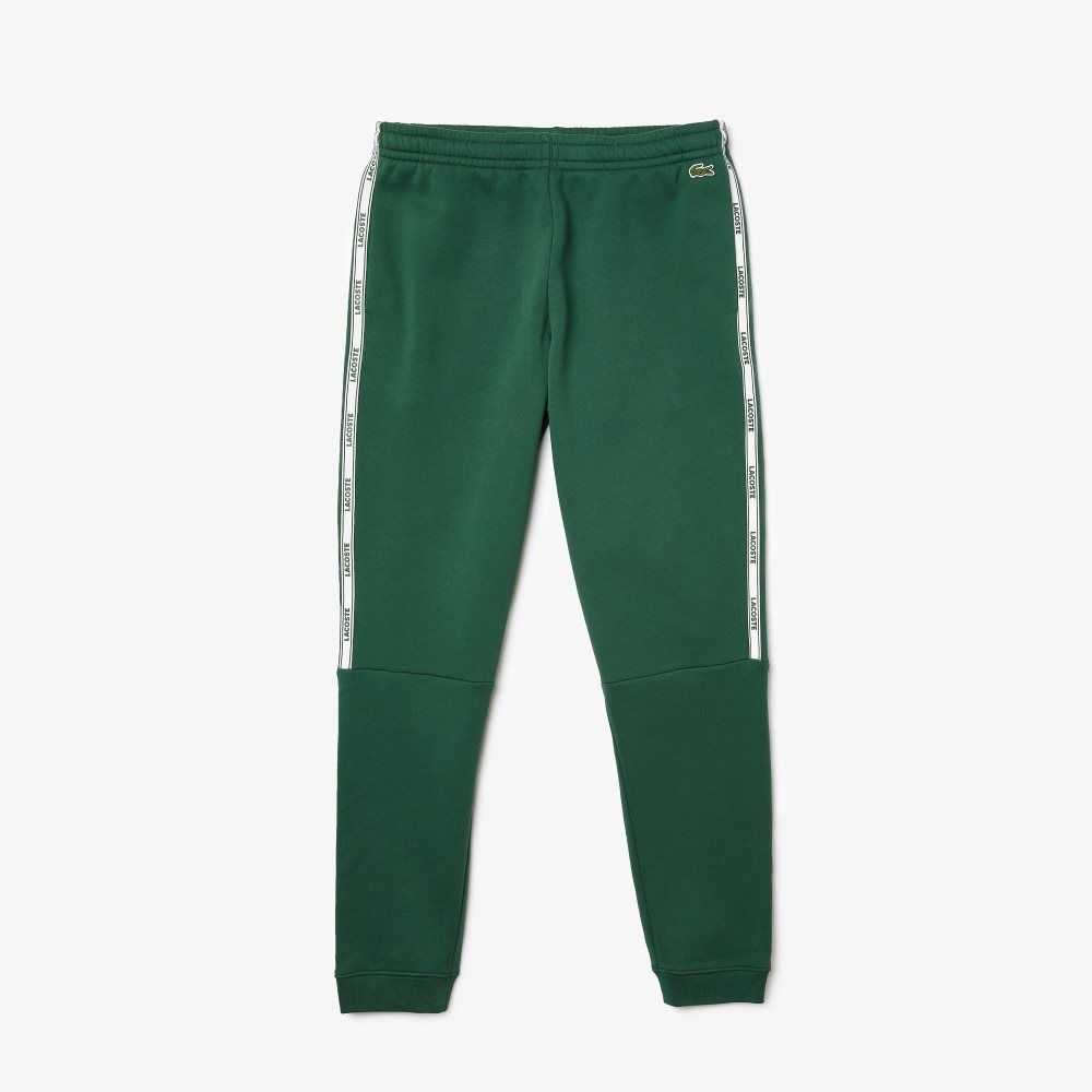 Lacoste Branded Bands Skinny Fleece Jogging Pants Green | ASH-327461