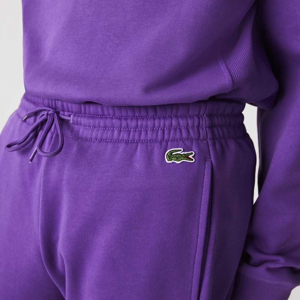 Lacoste Branded Colorblock Fleece Jogging Pants Purple / Yellow / Green | QAE-028751