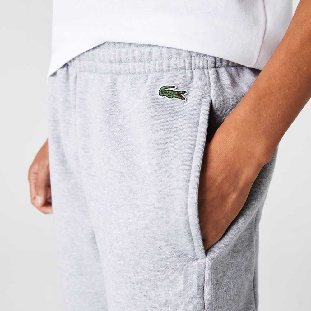 Lacoste Branded Colorblock Fleece Jogging Pants Grey Chine / White / Black | YFN-086953