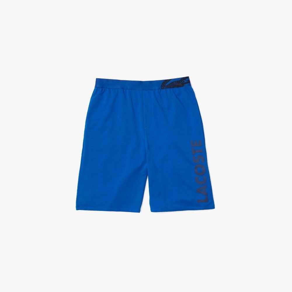 Lacoste Branded Croc Waist Shorts Blue | MRN-508342