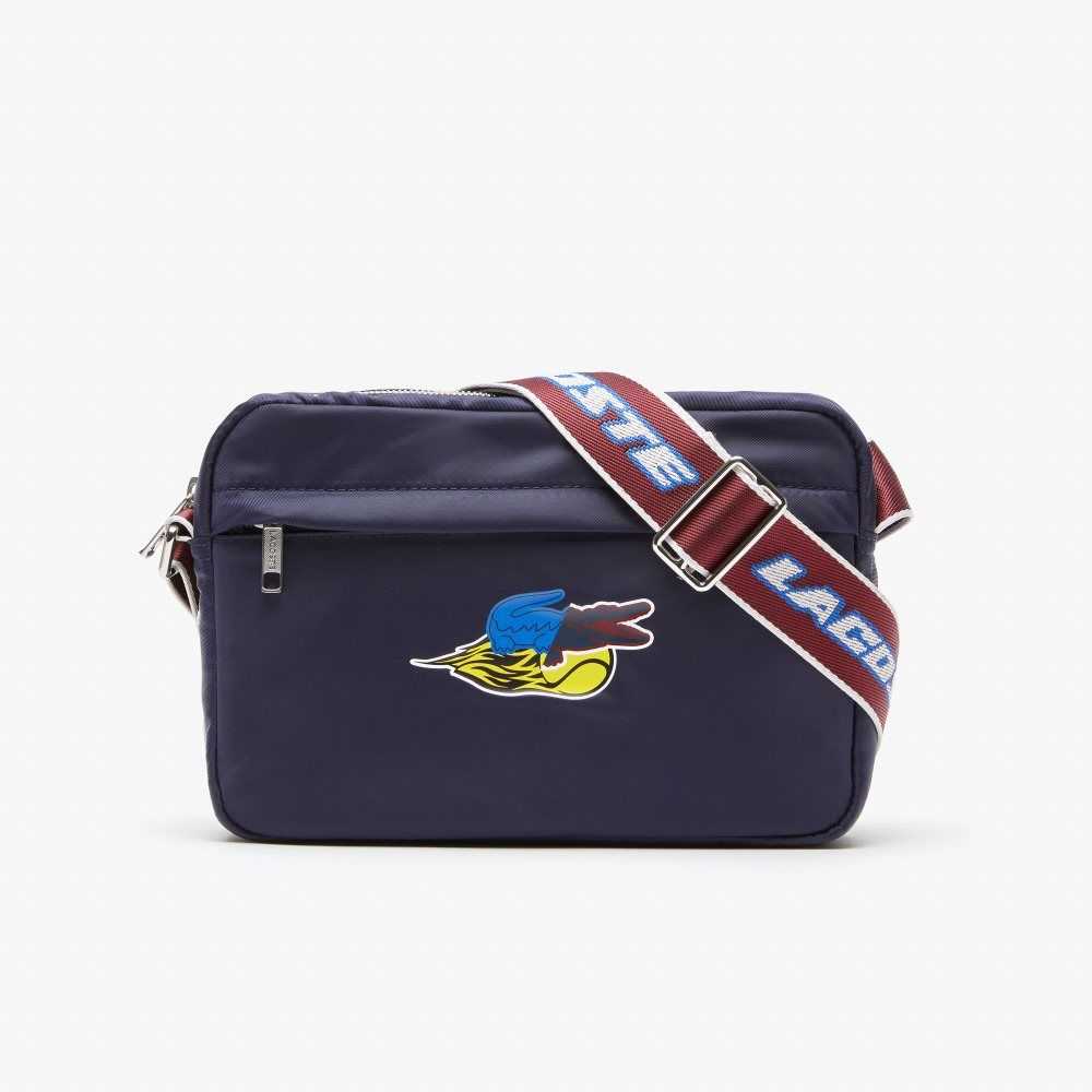 Lacoste Branded Crossover Bag Marine 166 Andrinople | PKU-869321