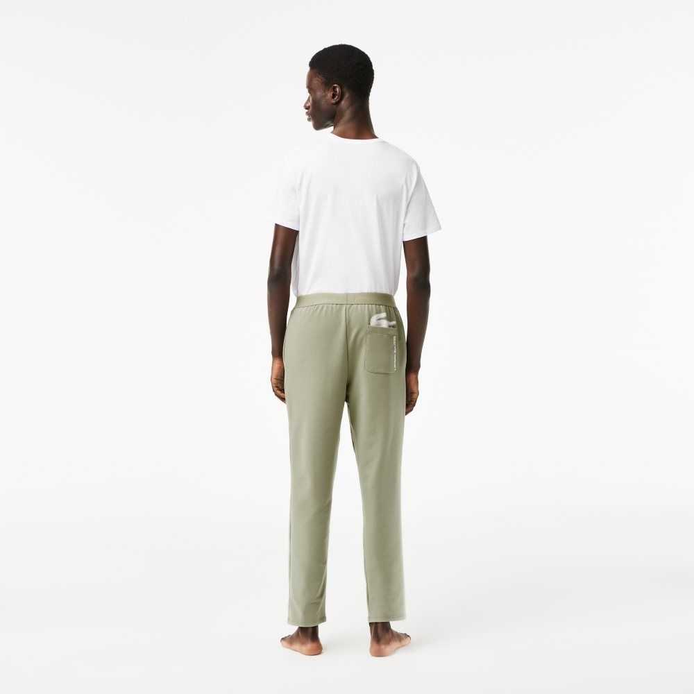 Lacoste Branded Leg Track Pants Khaki Green | APS-943687