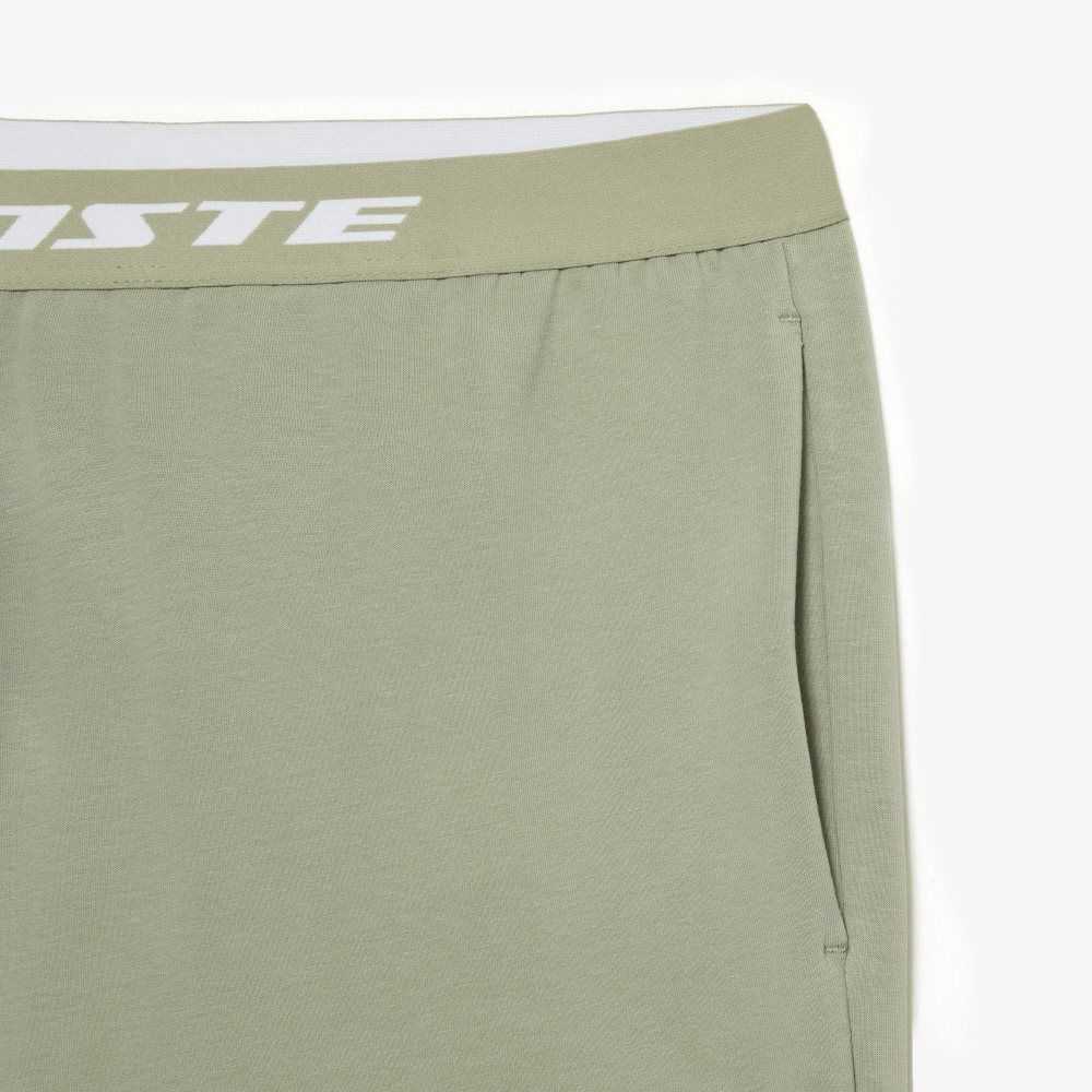 Lacoste Branded Leg Track Pants Khaki Green | APS-943687