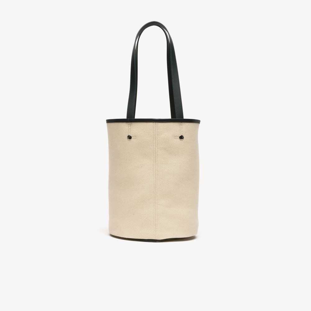 Lacoste Bucket Bag with Removable Pouch Natural Sinople Estragon | ZBX-547698