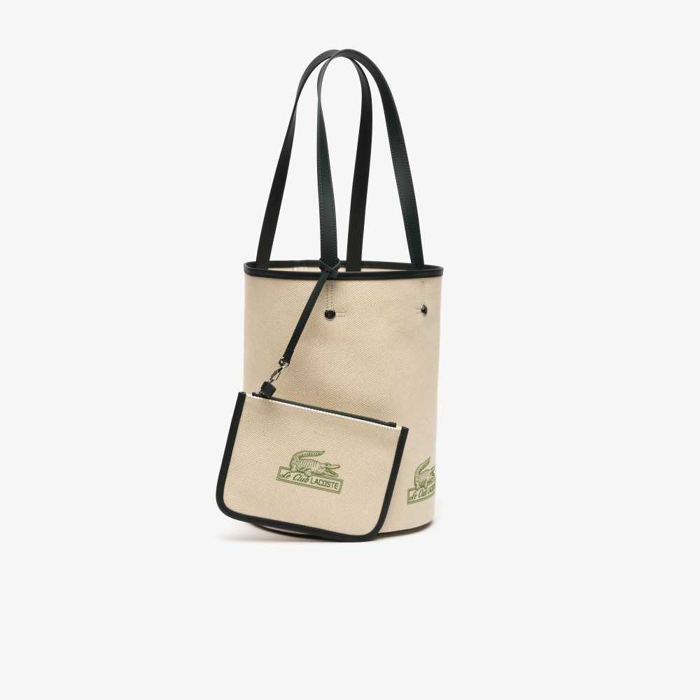 Lacoste Bucket Bag with Removable Pouch Natural Sinople Estragon | ZBX-547698