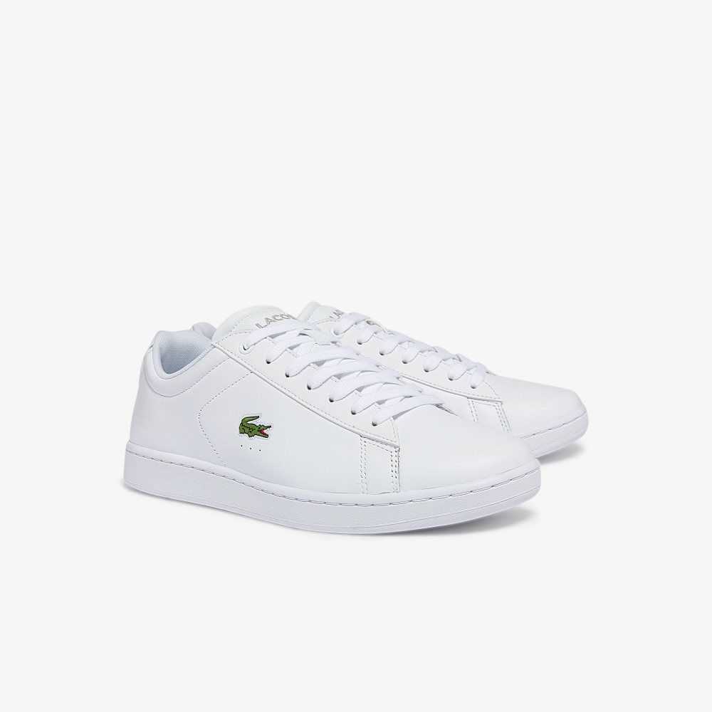 Lacoste Carnaby BL Leather Sneakers White/White | KIZ-923647