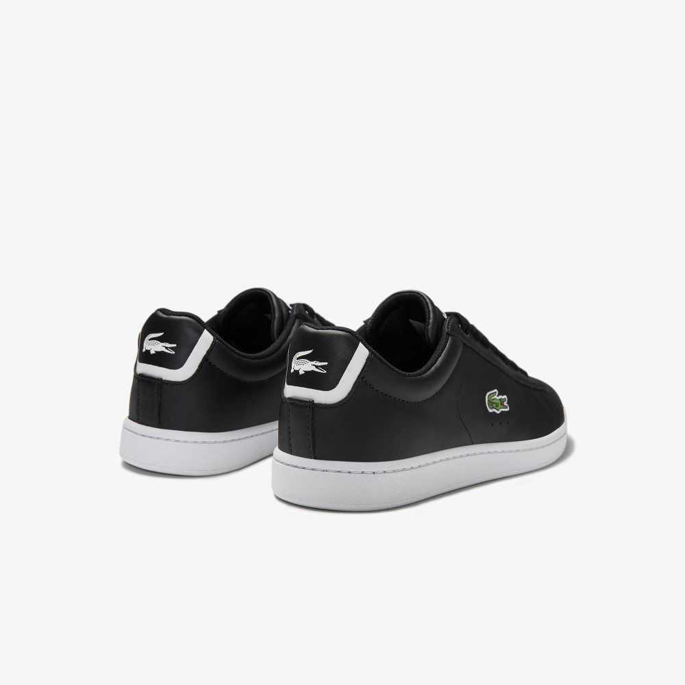 Lacoste Carnaby Evo Mesh-lined Leather Sneakers Blk | MNZ-918765