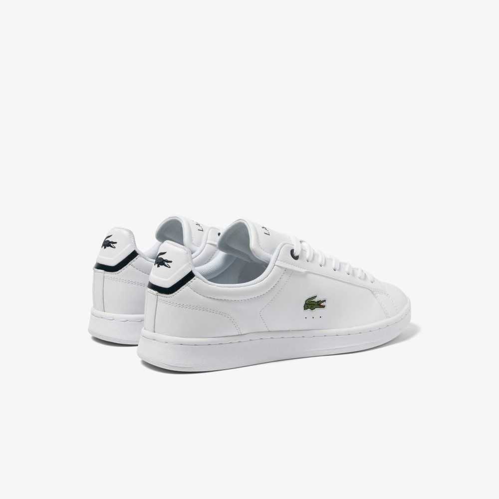 Lacoste Carnaby Pro BL Leather Tonal Sneakers White / Navy | PSH-803759