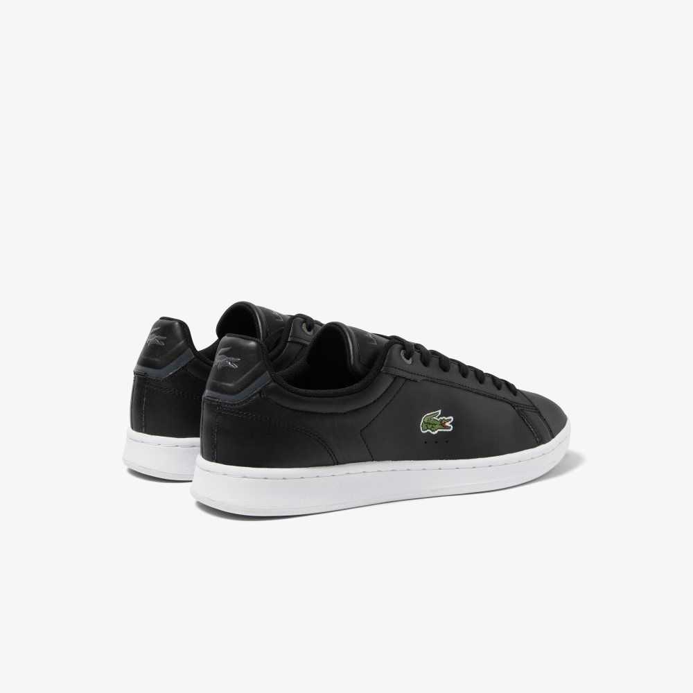 Lacoste Carnaby Pro BL Leather Tonal Sneakers Black/White | ZFY-308964