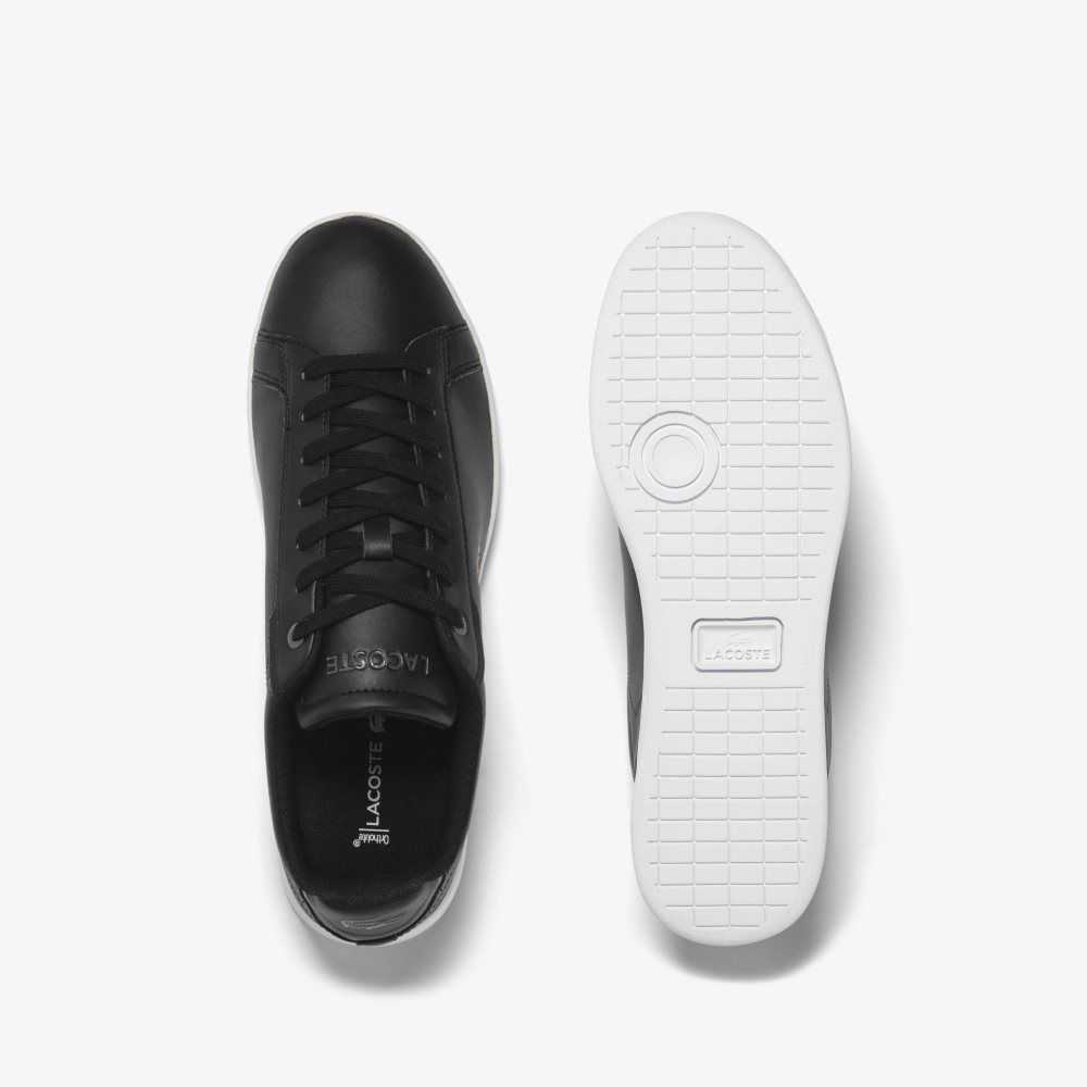 Lacoste Carnaby Pro BL Leather Tonal Sneakers Black/White | ZFY-308964