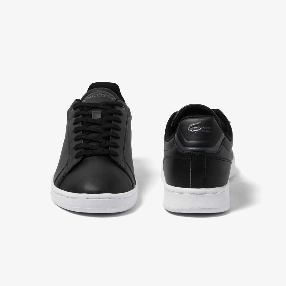 Lacoste Carnaby Pro BL Leather Tonal Sneakers Black/White | ZFY-308964