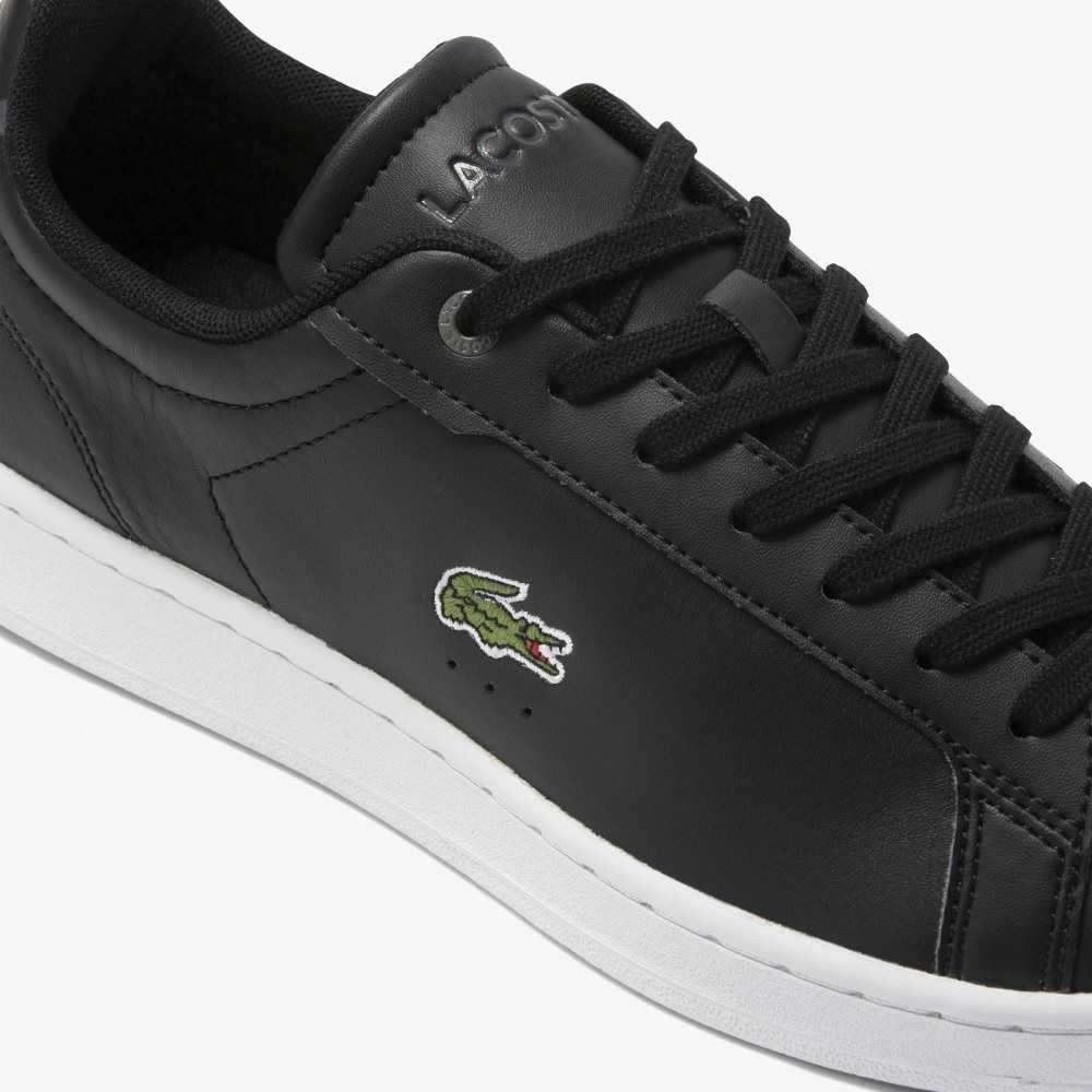 Lacoste Carnaby Pro BL Leather Tonal Sneakers Black/White | ZFY-308964