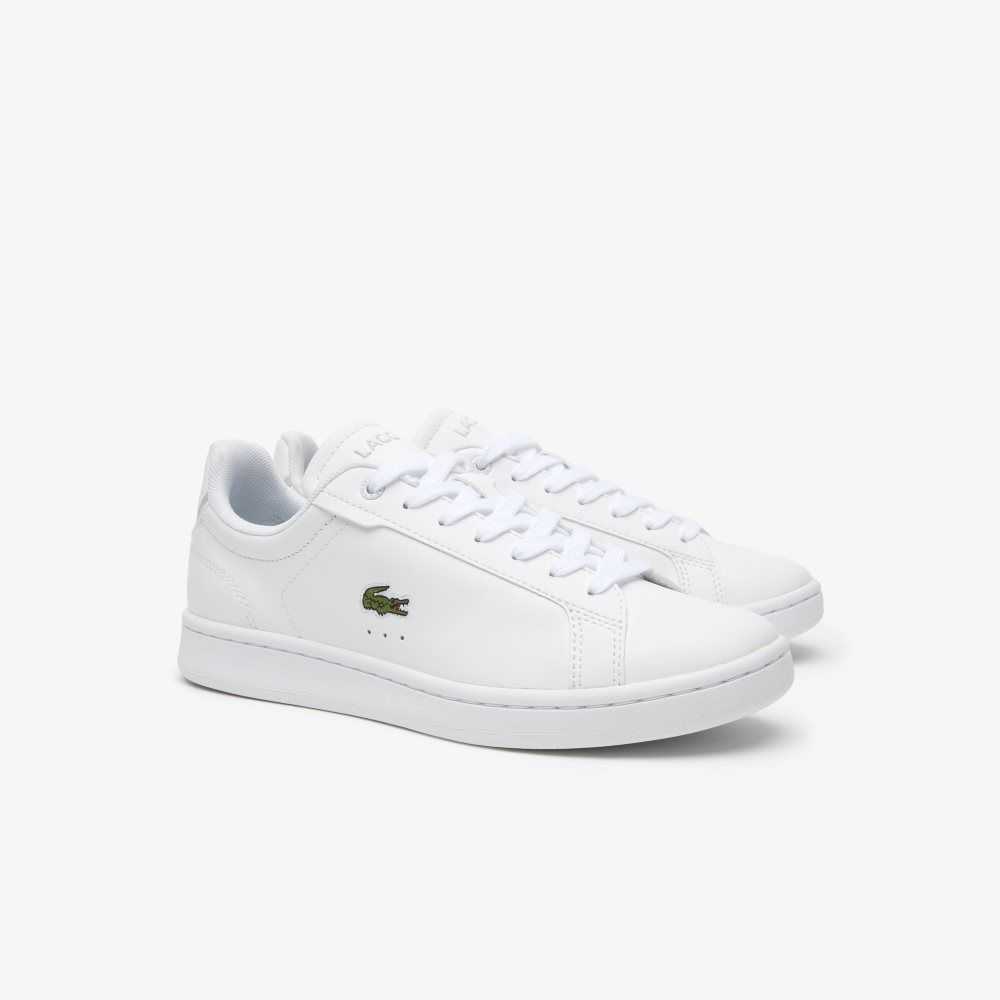 Lacoste Carnaby Pro BL Tonal Leather Sneakers White/White | OGS-409371