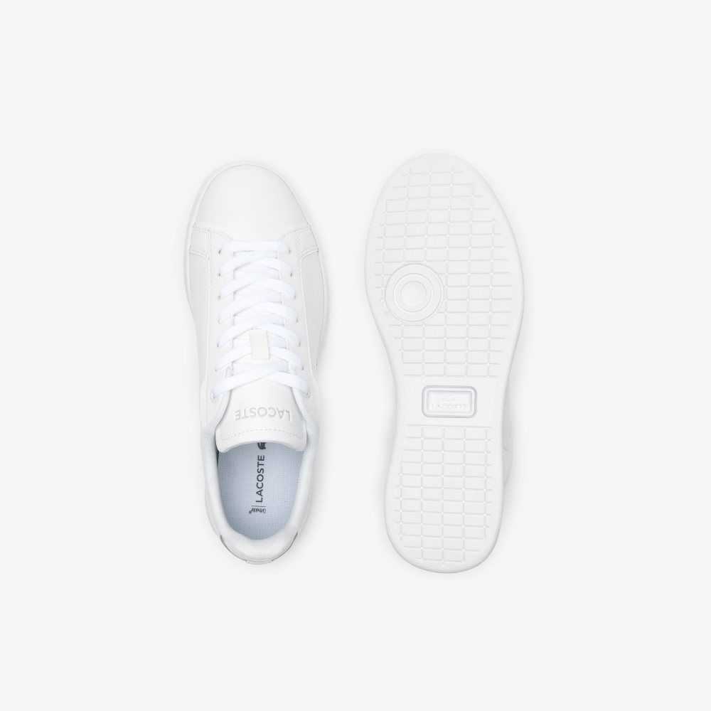 Lacoste Carnaby Pro BL Tonal Leather Sneakers White/White | OGS-409371