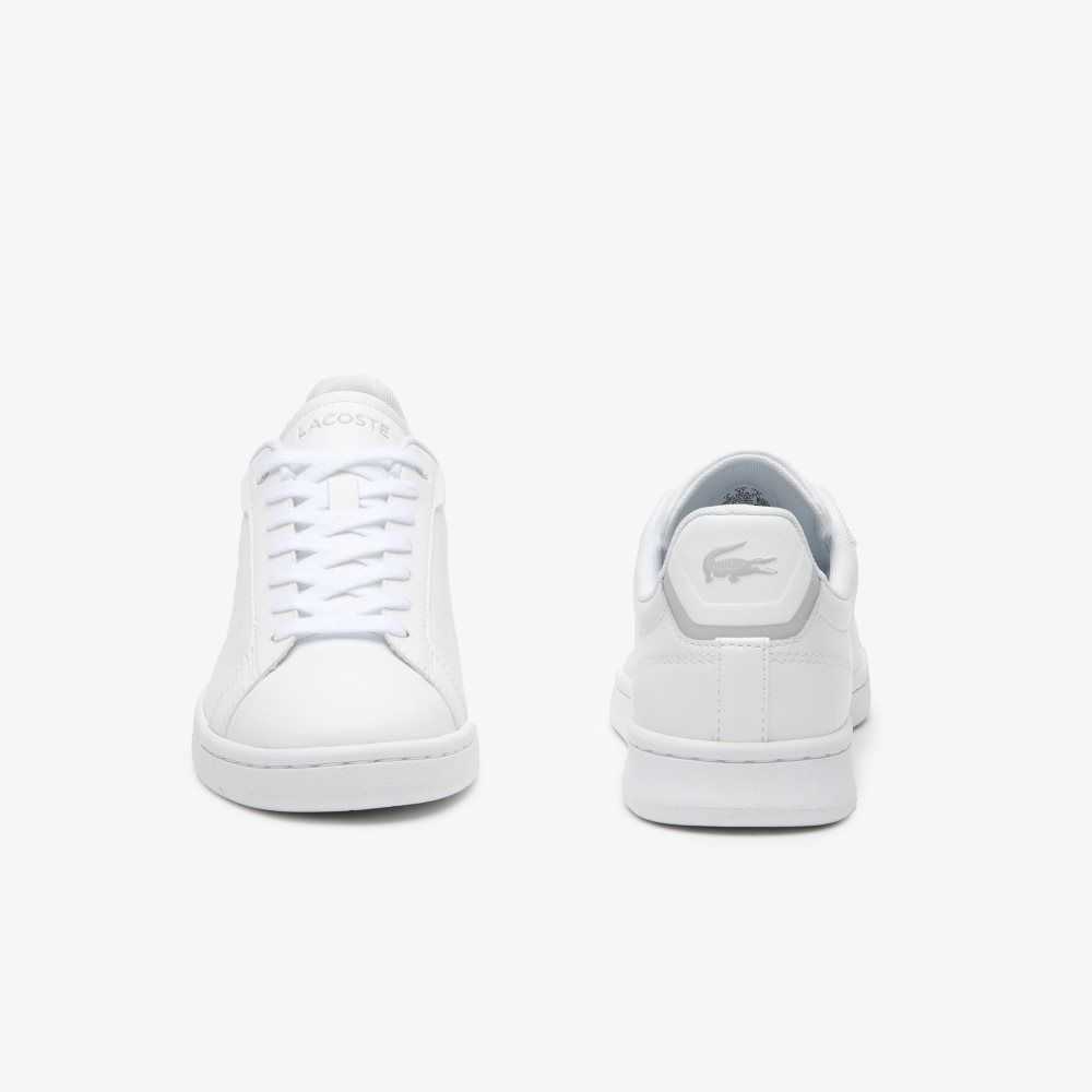 Lacoste Carnaby Pro BL Tonal Leather Sneakers White/White | OGS-409371