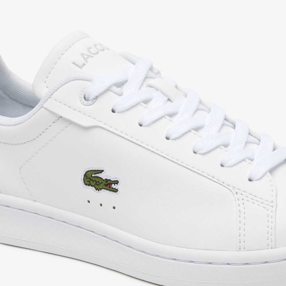 Lacoste Carnaby Pro BL Tonal Leather Sneakers White/White | OGS-409371