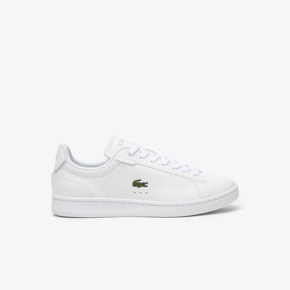 Lacoste Carnaby Pro BL Tonal Leather Sneakers White/White | OGS-409371