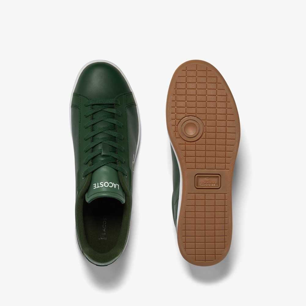 Lacoste Carnaby Pro Leather Gum Sole Sneakers Dk Grn/Gum | JOE-648320